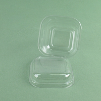 Vente directe d'usine de gobelets à dessert carrés transparents jetables en PP/PE, diamètre 90 mm, 200 ml