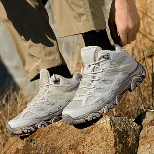 Sepatu Hiking Unisex Mid Top Bahan Suede Mesh Bernapas untuk Trekking dan Jalan <span class=keywords><strong>Gunung</strong></span> di Luar Ruangan - Product Image 2