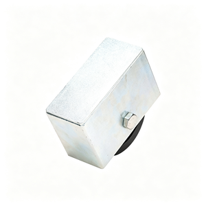 Roue à gorge en V pour portail de ferme avec support de montage, robuste, double roulement, en acier au carbone, pour extérieur, certifiée CE, OEM disponible - Product Image 2