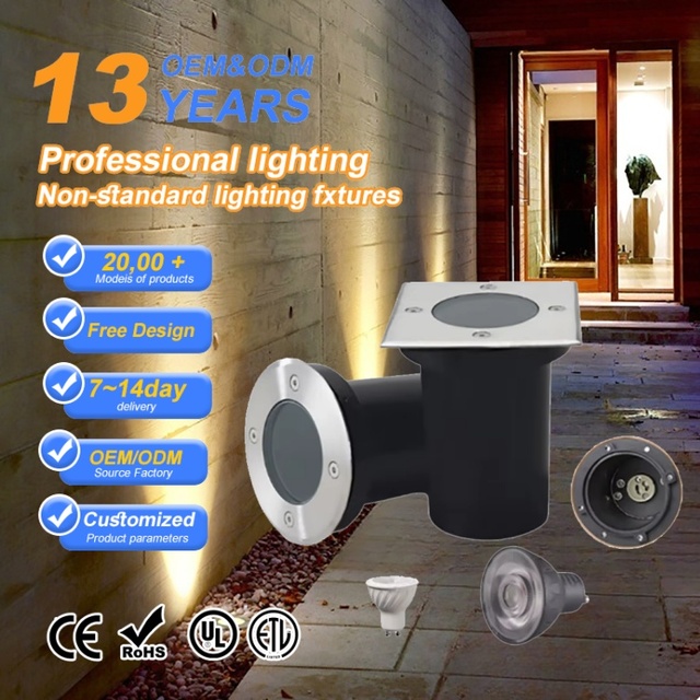 Hot Sale GU10 Led Recessed RGB Inground Lighting with Outdoor IP67 Waterproof Aluminum Buried Lamp for Road