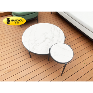 Conjuntos de Muebles Seccionales Modernos para Patio Exterior con Estructura de Aleación de Aluminio, Cómodos Conjuntos de Sofás de Madera para Uso <span class=keywords><strong>en</strong></span> Hoteles y Villas - Product Image 5