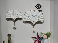 Jam Dinding Bentuk Bulu Putih 40CM dari Produsen dengan Pendulum, Jam Hias untuk Rumah/Kantor, Hadiah, Pengiriman Dropshipping sampai Depan Pintu (DDP)