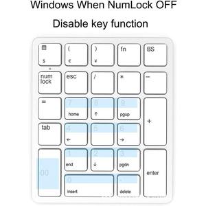 Clavier numérique sans fil rechargeable 2,4 GHz USB Type-C à 26 touches pour ordinateur portable - Product Image 4
