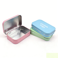 Boîte en fer blanc rectangulaire personnalisée avec logo, de qualité alimentaire, pour cadeaux et bonbons, avec charnière et impression offset