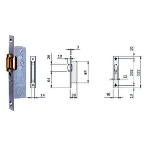 ISEO Fr 16 serrature a profilo 764001 - Product Image 1