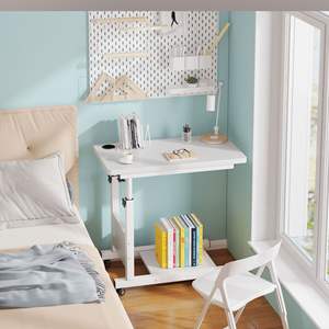 Movable and Height-Adjustable Metal Bedside <b>Table</b> Multi-Functional Lazy <b>Bed</b> <b>Laptop</b> Desk - Product Image 6