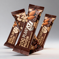 Emballage personnalisé en plastique et aluminium pour barres énergétiques, granola, noix, chocolat, produits alimentaires, sachet de collation