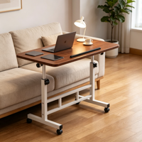 Table d'ordinateur portable pliable, ergonomique, réglable en hauteur, convertible, pivotante, durable, écologique, en bois