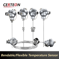 WRNK-131-1 PT100 RTD Temperature Sensor K Type Armored Thermocouple 500-1500mm Precision Probe