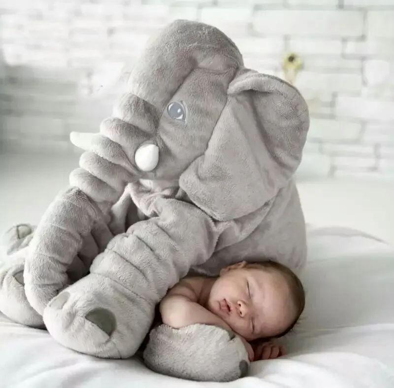 Mainan Boneka Tidur Bayi, 40Cm Lembut untuk Kulit Bantal Gajah