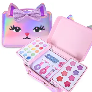 Kitty 'S Make-Up Sets Speelgoed Niet-Giftige Meisjes Kit Voor Baby Cosmetische Kinderen Make-Up Doos