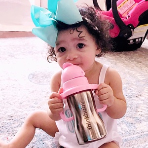 Eco-Friendly 180ml 290ml Light <strong>Weight</strong> Stainless Steel Travel Baby Water Bottles Kids Water Bottle Spillproof <strong>Straw</strong> Sippy <strong>Cup</strong> - Product Image 3
