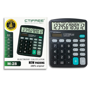<span class=keywords><strong>Calculatrice</strong></span> de bureau à 12 chiffres <span class=keywords><strong>avec</strong></span> double source d'alimentation solaire et batterie Logo personnalisable en plastique - Product Image 4