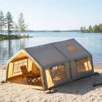 Tente Gonflable Automatique d'Extérieur Haut de Gamme en Coton Imperméable avec Tube d'Air, Prête à l'Emploi Quatre Saisons, Sans Montage