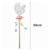 Jouet anti-morsure pour chat avec plume et clochette, sûr, pour jeu quotidien en intérieur, divertissement pour chatons, vente en gros, jouet d'exercice anti-ennui pour chat