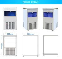 Machine à glace et neige super fine commerciale 75 kg, haute fiabilité avec nouveau moteur de compresseur 220 V et PLC pour hôtels