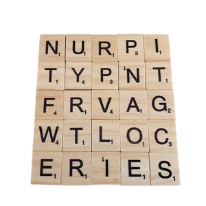 กระเบื้องตัวอักษรไม้เกมปริศนาคำเกมตัวอักษรที่กำหนดขนาดและการออกแบบที่ยอมรับได้ - Product Image 2