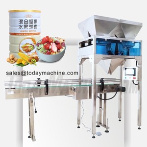 Semi-automática doble dos duelo 2 cabeza lane pesador lineal de escala unidad de dosificación para embalaje hongos fechas <span class=keywords><strong>nueces</strong></span> de nogal 20-500g 1kg 2kg - Product Image 3