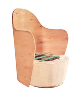 Fauteuil de détente en contreplaqué courbé de style moderne pour la maison et les zones de réception d'hôtels
