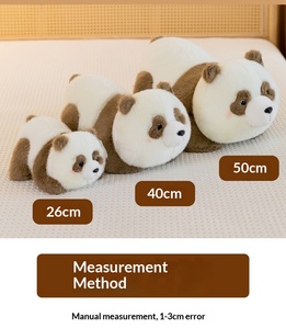 Peluche <span class=keywords><strong>Panda</strong></span> Super Douce en Polyester Doré Brodé, Rembourrée en Coton PP, Doublure en Maille, Estampage Or, Motif Dessin Animé Mignon - Product Image 5