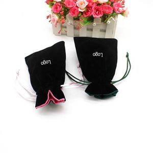Custom Velvet Jewelry & <b>Makeup</b> Pouch Gift <b>Bag</b> with Satin Lining <b>Drawstring</b> Closure Custom Color & Logo Luxury Promotional Gift - Product Image 6