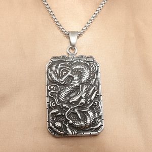 Colgante de Dragón de Acero Inoxidable, Collar con Temática Animal para Hombre y Mujer, Regalo 280748 - Product Image 1