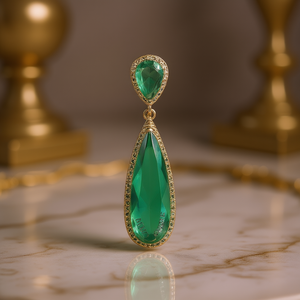 Orecchini pendenti Ablo Haags con cristalli viola da donna, con montatura a goccia d'acqua di lusso E1848 - Product Image 2