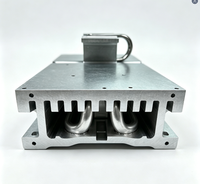 Dissipateur thermique robuste en aluminium à ailettes zippées avec poignée en acier inoxydable, plaque de refroidissement industrielle pour onduleur, alimentation électrique et panneau de commande UPS