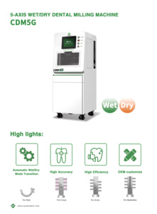 Camdent CDM5G Fraiseuse dentaire humide et sèche à 5 axes et 6 broches Légère Meilleure CNC pour Lithium DCILICATE Verre Céramique Zircone - Product Image 4