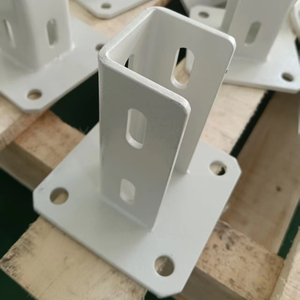 Pieds de nivellement réglables en acier au carbone avec revêtement en poudre blanc/gris Supports de montage au sol à un côté Plaques de <span class=keywords><strong>base</strong></span> pour aluminium - Product Image 1