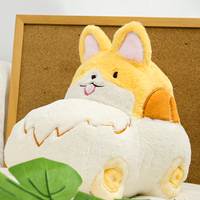 Boneka Plush Custom Lucu Kartun Anjing Duduk OEM Shiba Inu Mobil Kawaii Bantal Hewan Isi Lembut Hadiah Grosir Pabrik MOQ Rendah