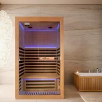 Bain de vapeur en verre de haute qualité à bas prix Sauna 2 personnes Sauna en pruche Sauna infrarouge de coin de maison