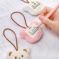 Pendentif Tête d'Ours Mignon en Peluche Rembourrée de Coton PP Doux, Jouet Personnalisé avec Nom d'Enfant, Porte-clés Décoratif pour Sac
