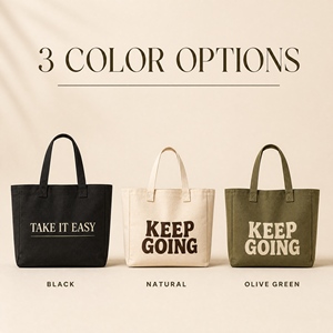 Bolsa <span class=keywords><strong>de</strong></span> Mano <span class=keywords><strong>de</strong></span> Lona <span class=keywords><strong>de</strong></span> Algodón con Bolsillo con Cremallera, Bolsa <span class=keywords><strong>de</strong></span> Compras Reutilizable Resistente, Gran Capacidad para Mujeres, Viajes, Playa, Uso Diario - Product Image 3
