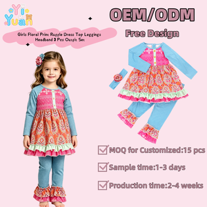 Completo Set Tre Pezzi Floreale Giocoso per Bambine, Perfetto per l'Asilo, il Gioco all'Aperto, le Gite e le Feste Informali per Bambini - Product Image 1