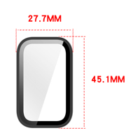 Coque de protection intégrale en PC rigide BEEFLYPOWER 2-en-1 avec protection d'écran en verre trempé pour Xiaomi Band 11 Active