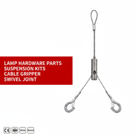 Kit de suspension en laiton et acier en forme de Y OEM avec capacité de charge de 120 kg, éclairage LED, kit de suspension personnalisable