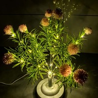 Lampe de table rose brodée en forme de boule, lampe de bureau, cadeau pour filles, décoration intérieure pour mariage, Noël, salon, chambre, fête