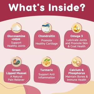 Suplemento de Colágeno Múltiple en Tabletas Masticables para Perros, Marca Privada OEM/ODM, Apoyo de Colágeno para la Salud de las Articulaciones y la Piel - Product Image 3