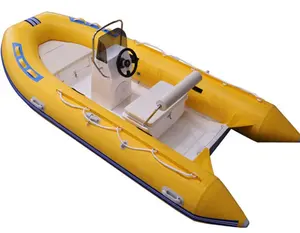 RIB390 fiberglass RIB boat hypalon/pvc inflatable boat with CE mark