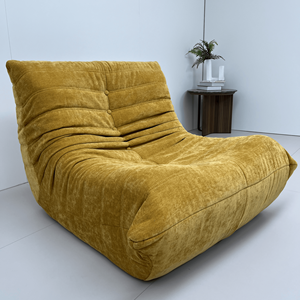 कारखाने आधुनिक सस्ते छोटे स्थान उच्च गुणवत्ता वाले कॉर्डरॉय पीले कपड़े एक व्यक्ति होटल और इनडोर के लिए एकल सीट सोफा - Product Image 2
