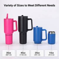 Gobelet isotherme à double paroi en acier inoxydable de 40 oz avec couvercle à pression et paille, design moderne et écologique, vente en gros