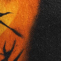 Sac fourre-tout en toile grande capacité à motif citrouille maison hantée d'Halloween