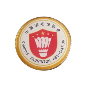 Moeda comemorativa personalizada da associação de badminton, moeda de lembrança