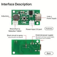 Carte de contrôle d'atomiseur ultrasonique 4.5-5V, module d'humidification à tête unique, humidificateur à double alimentation