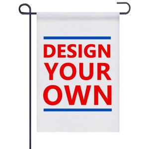 Drapeaux de jardin en tissu personnalisés double face avec logo, toutes couleurs, anti-plis, vente en gros - Product Image 1