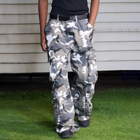 Cago Long coton sergé à impression personnalisée Baggy charpentier à jambes larges pantalon de travail tactique camouflage camouflage 8 poches Cargo pour hommes