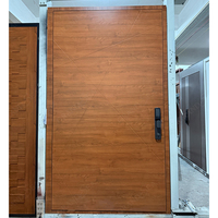 Pintu Masuk Depan Aluminium Cor Modern Berkualitas Tinggi, Pintu Anti Karat Tahan Air dengan Relief Visual 3D untuk Proyek Hunian