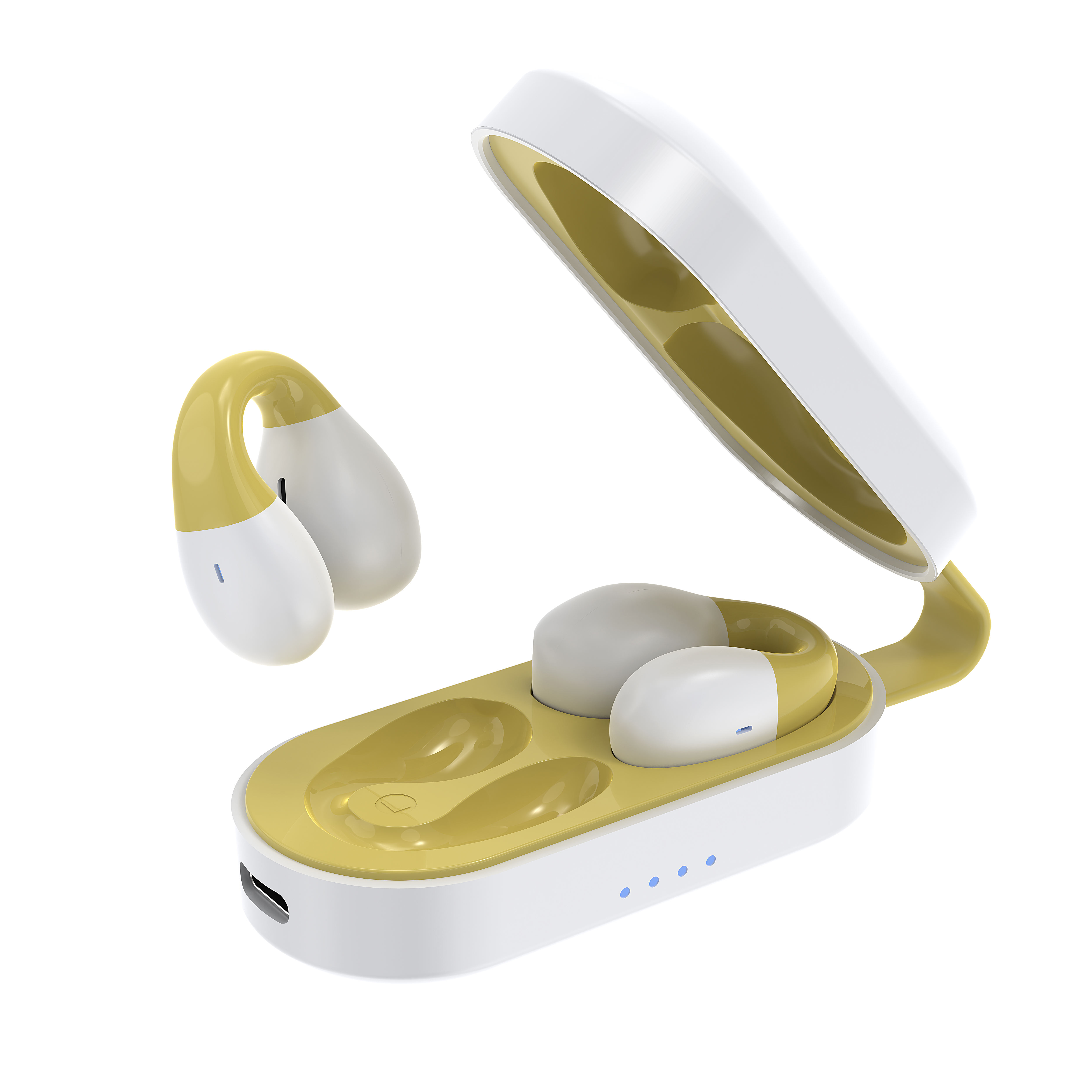 ORANGLES Wireless Bone Conduction Earbuds | Ear-Clip Open-Ear Design, Bluetooth 5.3, Surround Stereo, Non-In-Ear Fit (2025) - detailed closeup view - illustrating benefits - Image 3 of 6 | created for all | Shop Wireless Bone Conduction Earbuds | Ear-Clip Open-Ear Design, Bluetooth 5.3, Surround Stereo, Non-In-Ear Fit (2025) North Carolina | Free Shipping ORANGLES