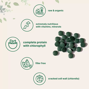 Tablet Spirulina Chlorella organik Vegan Non-GMO 720 "dan Chlorella Vegan organik Spirulina Chlorella - Product Image 4